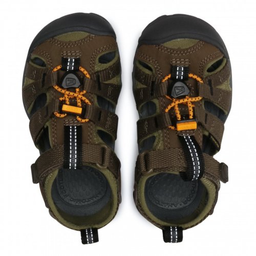 detské letné sandále Keen CNX military olive/saffron