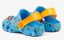 detské letné topánky Coqui 8701 LITTLE FROG Blue/Orange DINO+Amulet