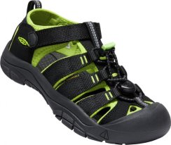 detské letné sandále KEEN H2 black/lime green