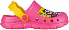 dětské letní pantofle Coqui 9383 fuchsia/yellow