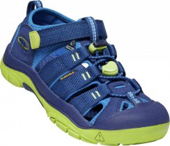 detské letné sandále KEEN Newport H2 - blue depths/chartreuse