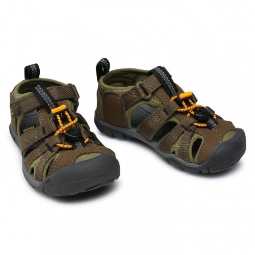 dětské letní sandále Keen CNX military olive/saffron
