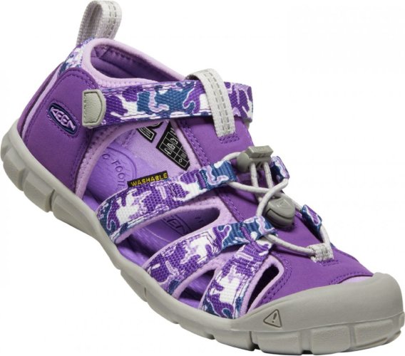 detské letné sandále KEEN CNX camo/tilandia purple
