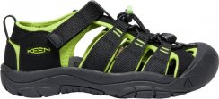 detské letné sandále KEEN H2 black/lime green