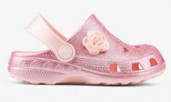 dětské letní pantofle Coqui 8701 LITTLE FROG Candy/Pink Glitter+Amulet