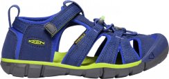 detské letné sandále KEEN Seacamp II CNX - blue depths/chartreuse