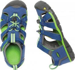 detské letné sandále KEEN Seacamp II CNX - true blue/jasmine green