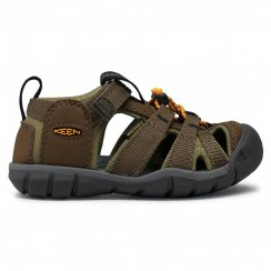 dětské letní sandále Keen CNX military olive/saffron