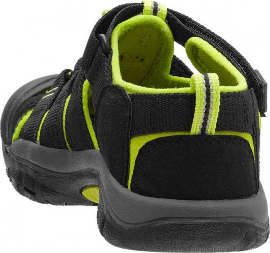 detské letné sandále KEEN H2 black/lime green