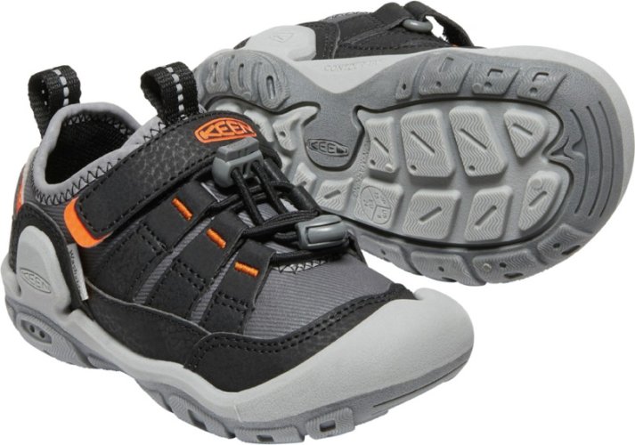detská celoročná obuv KEEN KNOTCH PEAK steel grey/safety orange - Velikost: 36