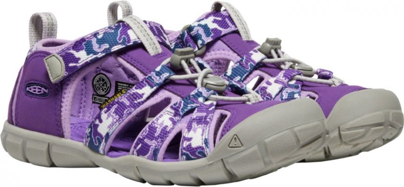 detské letné sandále KEEN CNX camo/tilandia purple