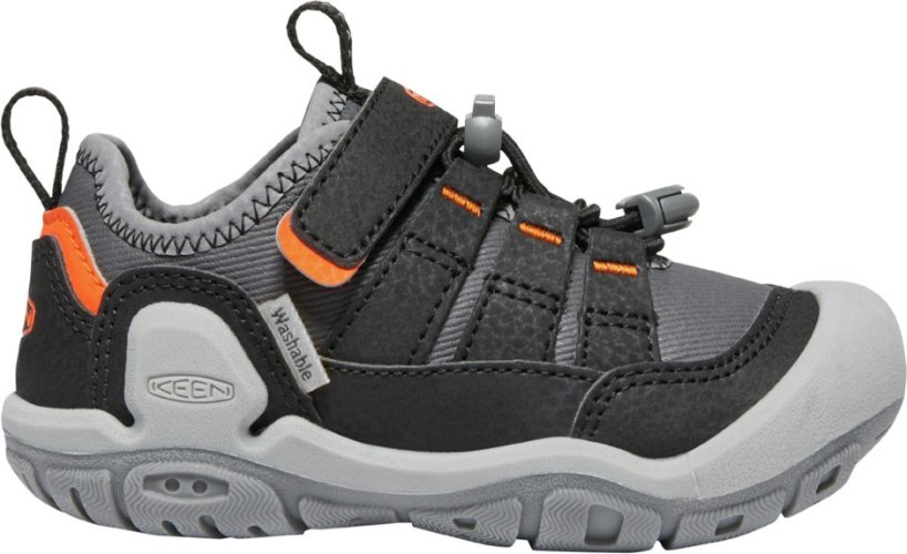 detská celoročná obuv KEEN KNOTCH PEAK steel grey/safety orange - Velikost: 36